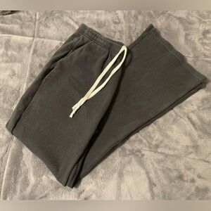 Brandy Melville Black Waffle Knit Sweatpants